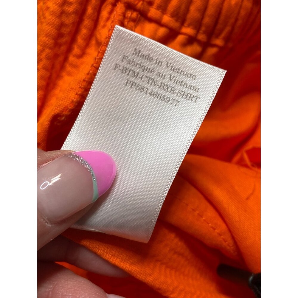 NWT Everlane Orange Seersucker Boxer Shorts-sz Small - Picture 10 of 10